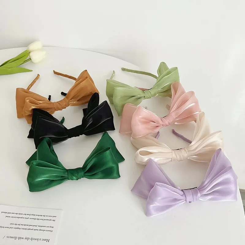 Mignon Satin Ruban Arc Bandeau Filles Bébé Bowknot Bandeau Princesse Bandeau Enfants Chapeaux Enfants Accessoires