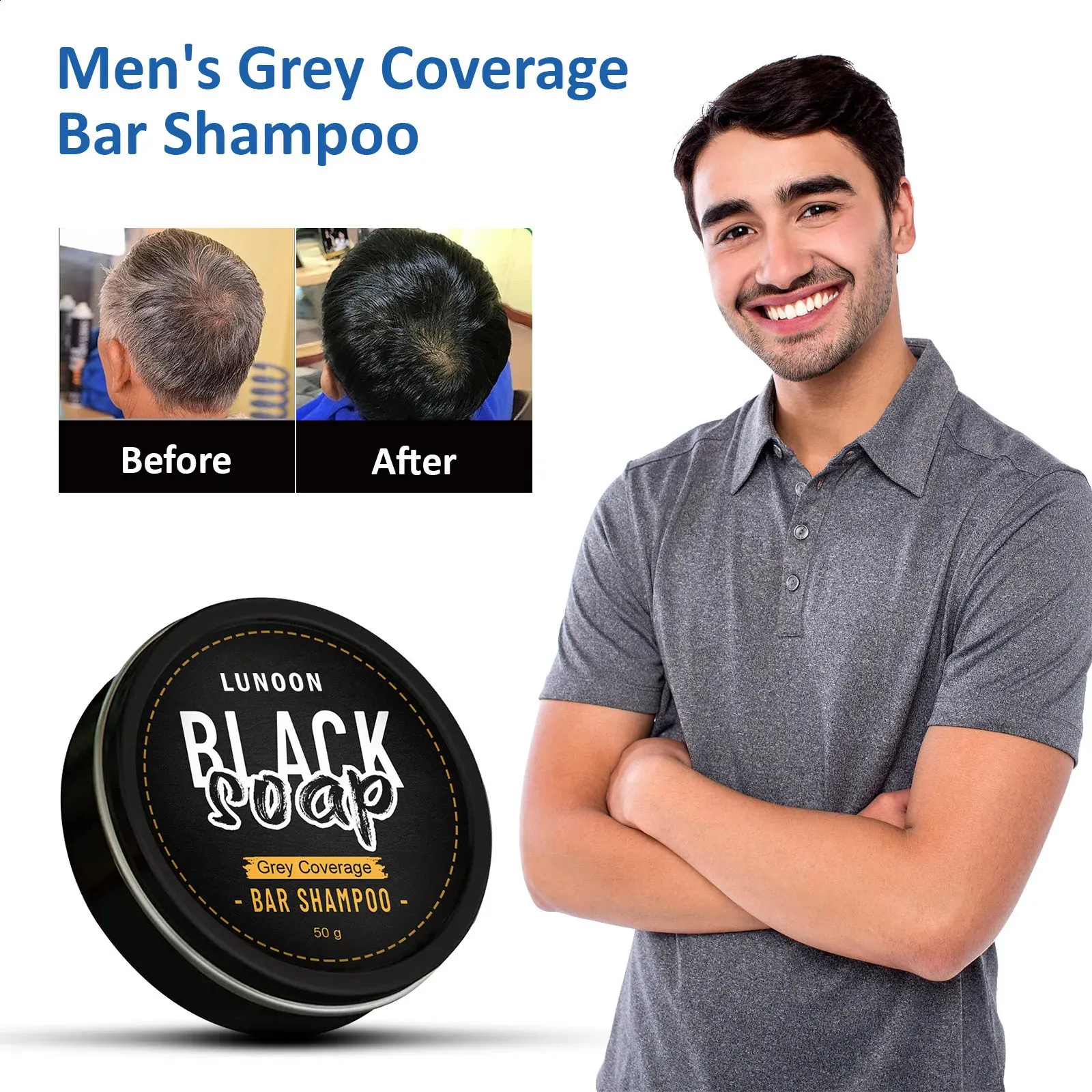 Andere Health Beauty-Artikel, Shampoo-Riegel, Seifenabdeckung für graues Haar, Männer, Verdunkelung, komprimierte Abdeckung, Reparatur umgekehrt, 231102