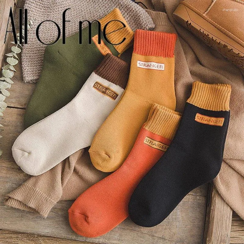 Meias femininas 1 par s casual colorido inverno moda mangueira senhoras meias de algodão engraçado harajuku sox meias meias