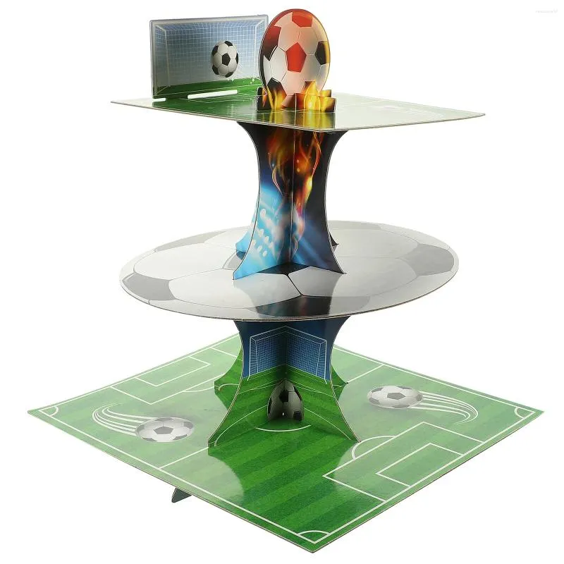 Festival Malzemeleri Izgara Futbol Pastası Stand Katmanı Dekorasyon Katmanlı Standlar Dekorasyon Çok Fonksiyonlu Cupcake Partisi Aksesuar