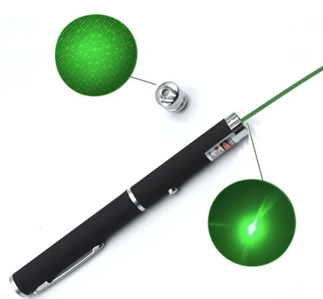 Bolígrafo puntero láser 2 en 1 con haz de luz verde, 5mW, 532nm, para montaje SOS, reunión de enseñanza de caza nocturna, regalo de Navidad PPT