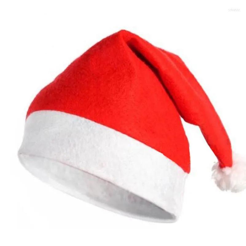 Christmas Decorations 10PCS/Lot Santa Hat Red Hats For Year Claus Costume Party Supplies Happy
