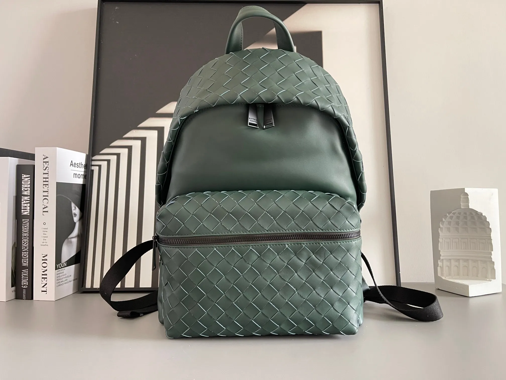 Top-level 10A Nueva mochila tejida Mochila de diseñador Mochilas de lujo Mochila de alta capacidad para hombres, mujeres, bolsos, bolso de viaje, tendencia de gran capacidad, 32 cm