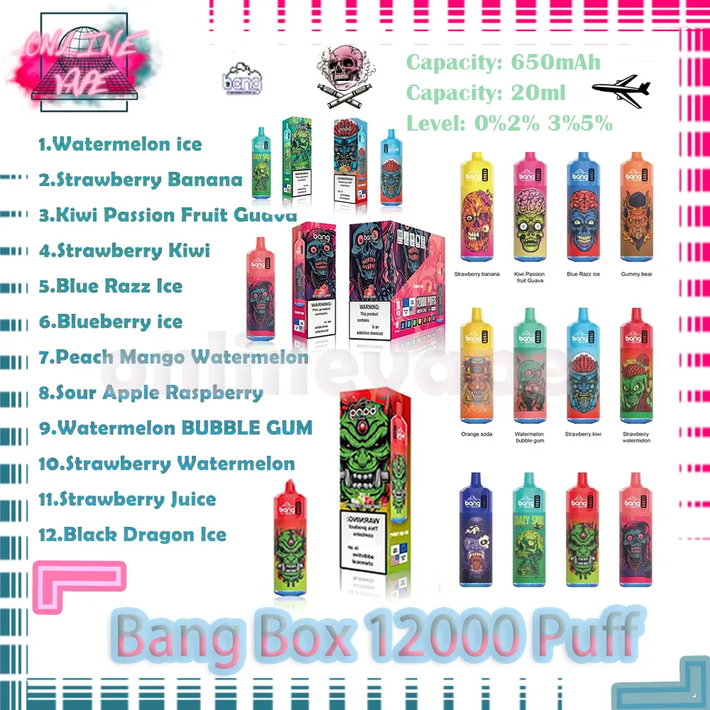 Original Bang Box 12000 Puff Descartável Vapes Pen E Cigarro 0 2 3 5