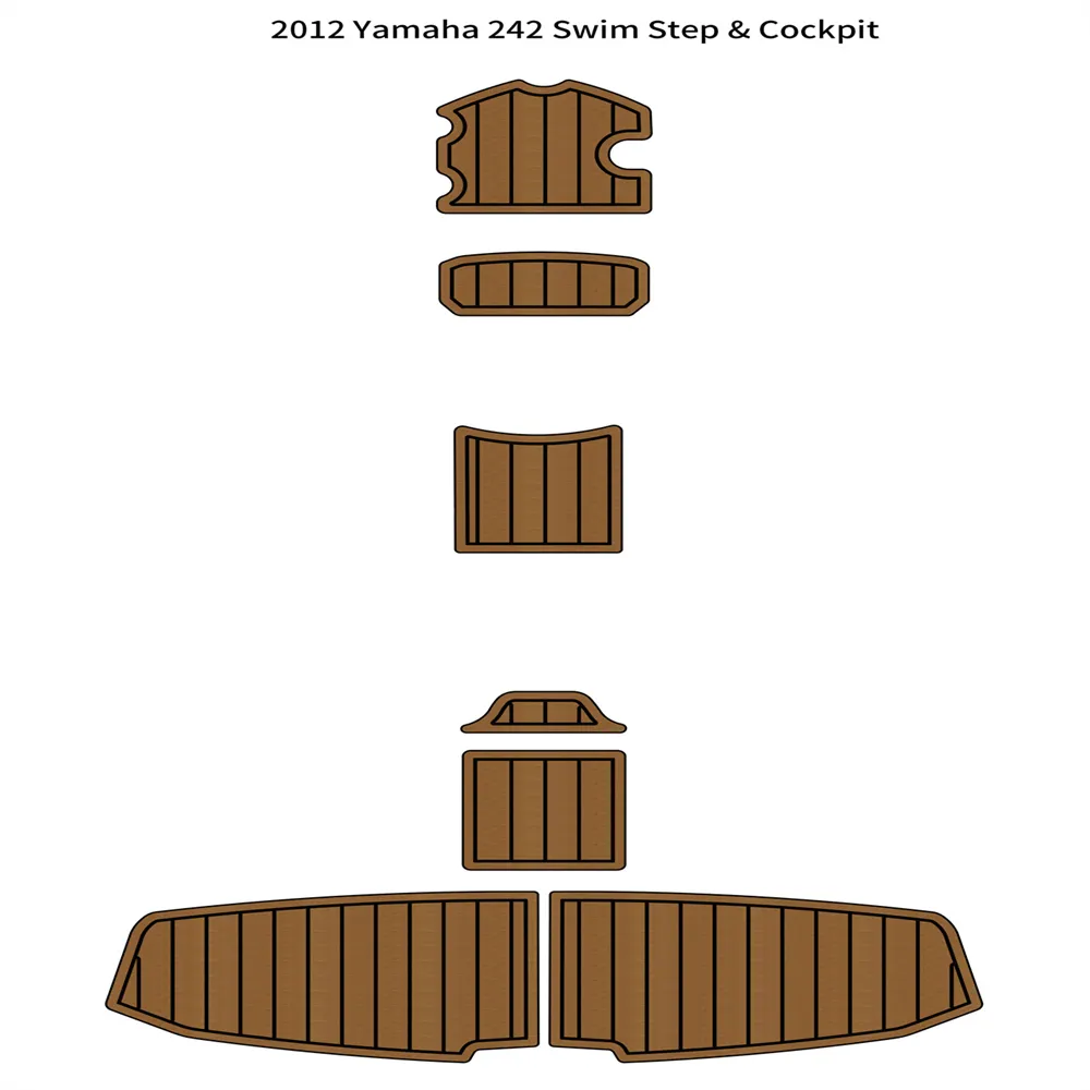 2012 Yamaha 242 Swim Platform Step Pad Boat Eva Foam Faux Teak Deck Пол коврик