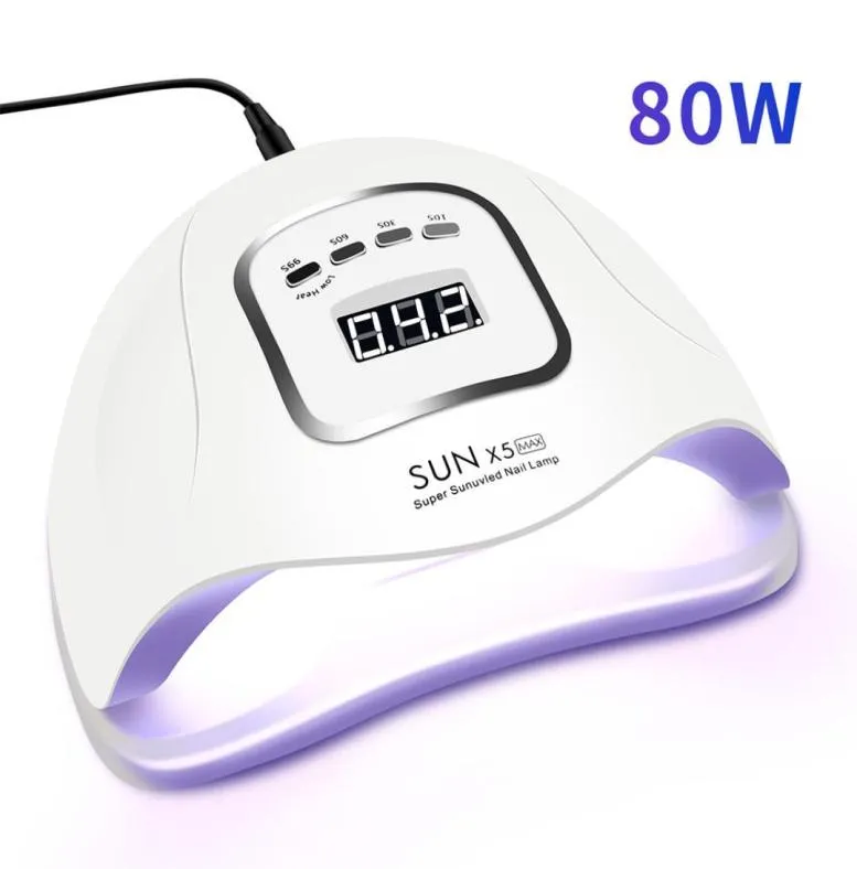 LED-Nagellampe für Maniküre, 8054 W, Nageltrockner, UV-Lampe zum Aushärten von UV-Gel-Nagellack mit bewegungsempfindlichem LCD-Display, CY200511271356