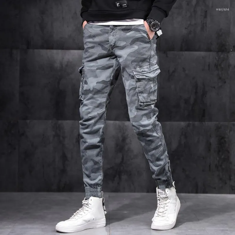 Men's Pants Sweatpants British Style Streetwear Camouflage Jogging Harajuku Training Tracksuit Casual Sets With Men's Cargo A12