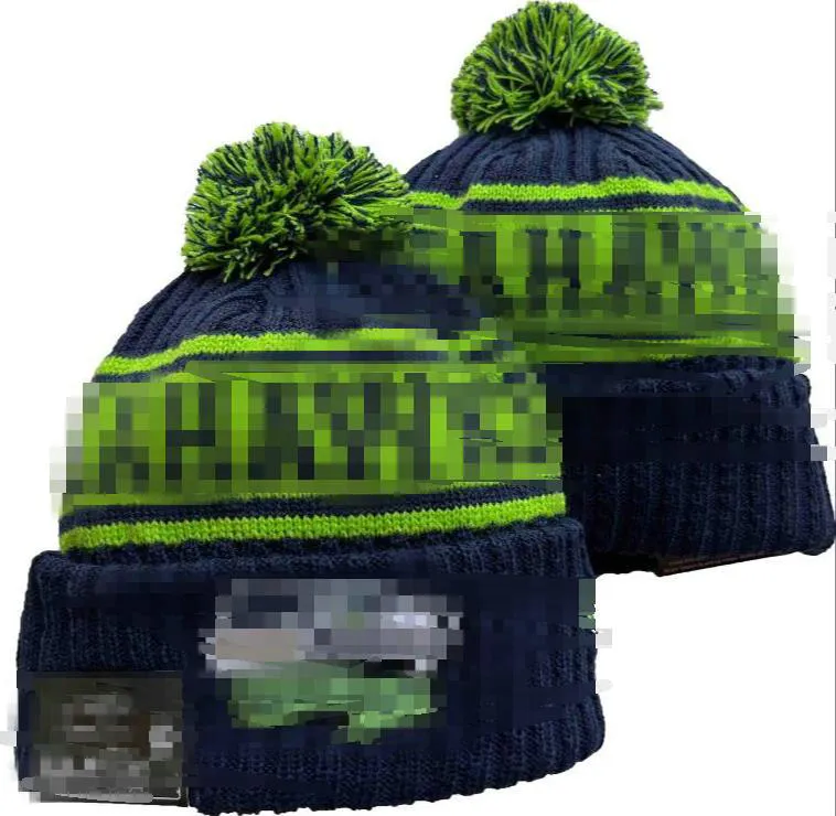 Seattle Beanie SEA Beanies SOX LA NY North American Baseball Team Side Patch Winter Wool Sport Knit Hat Pom Skull Caps A16