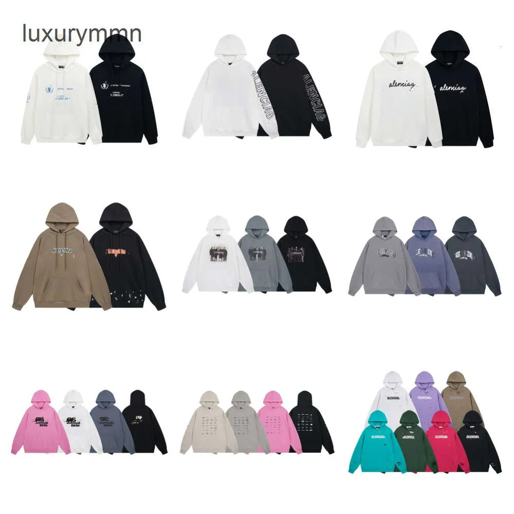 Tasarımcı Hoodies Men Hoody Balencigaas Erkek Kazak Sweatshirt Yüksek Baskı Paris Sonbahar Yeni Koleksiyon Klasik Desen Koleksiyonu Unisex Hooded Bmru