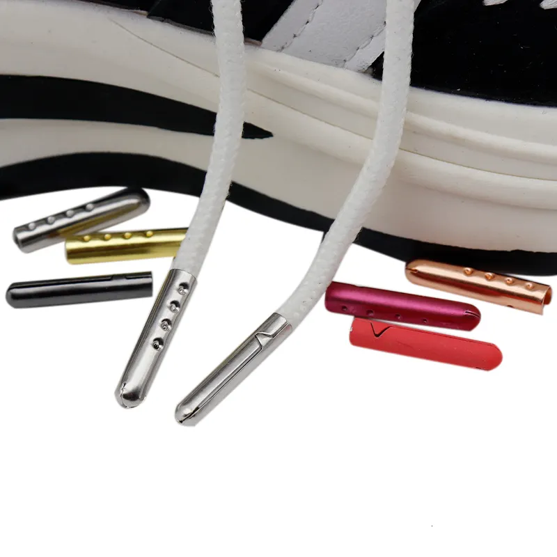 Schoenonderdelen accessoires weiou 100 pc's/perceel 3.8x22,5 mm metalen schoenvat kogel uiteinden Aglet Tip vervangen schoenen Kleding Lace reparatie Silver Gold Gun Black 230403