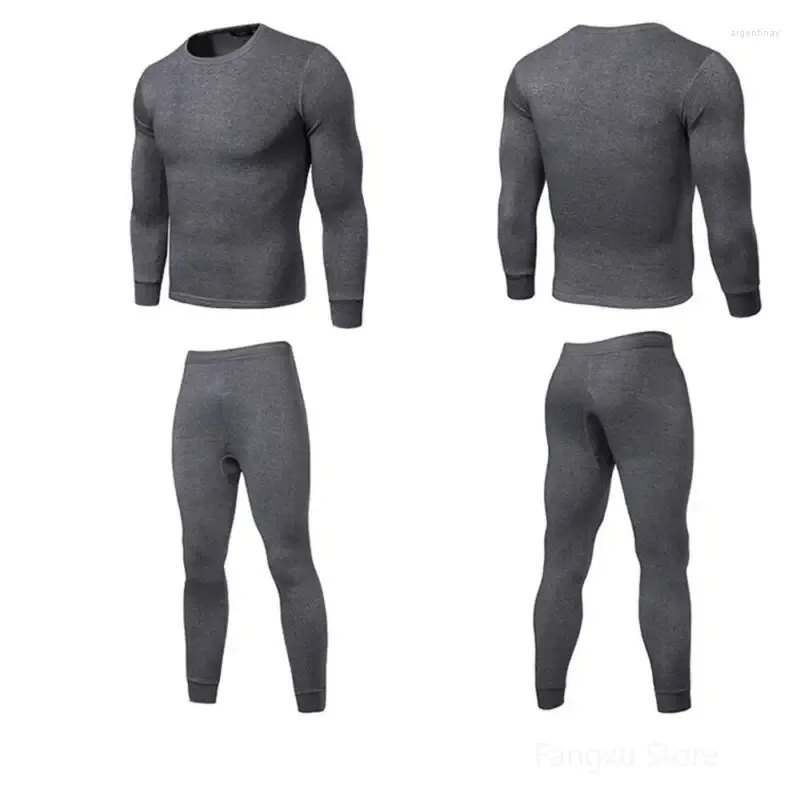 Ropa interior térmica para hombre, conjunto de forro polar, capa base, cuerpo delgado y alta elasticidad, pantalones de camisa cálidos y cómodos, otoño e invierno