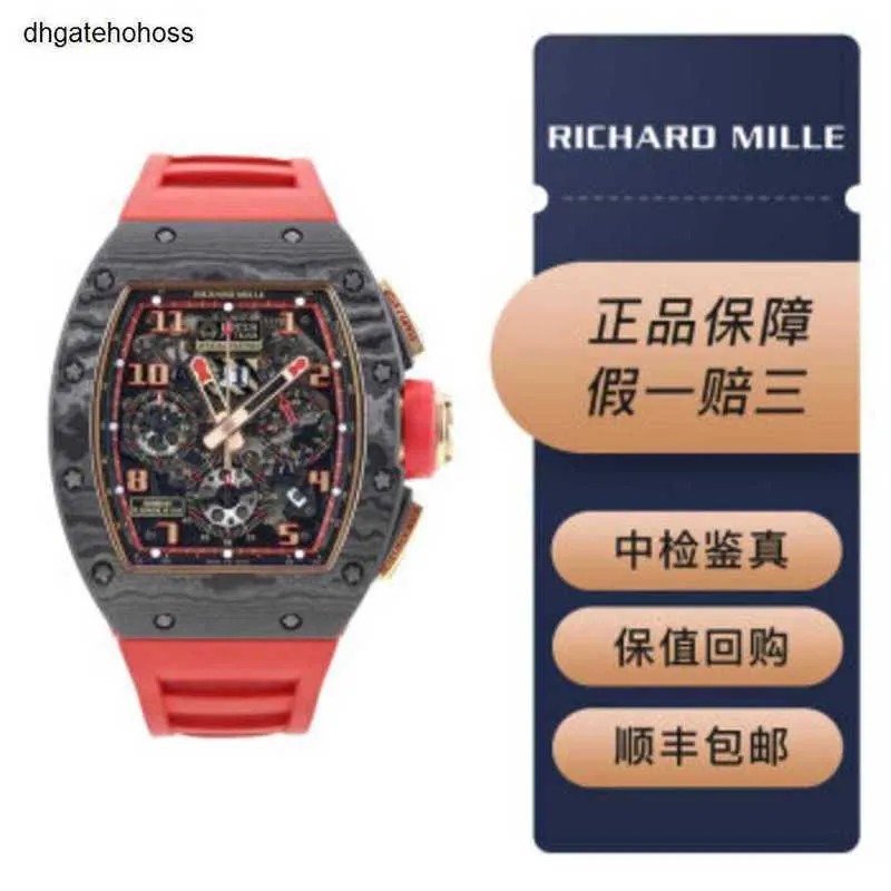 Designer Watch Richardmill Richards Milles Watches Mechanical Richar Miller Mens Series Automatisk timing RM011 Datum Display Month -tidsark