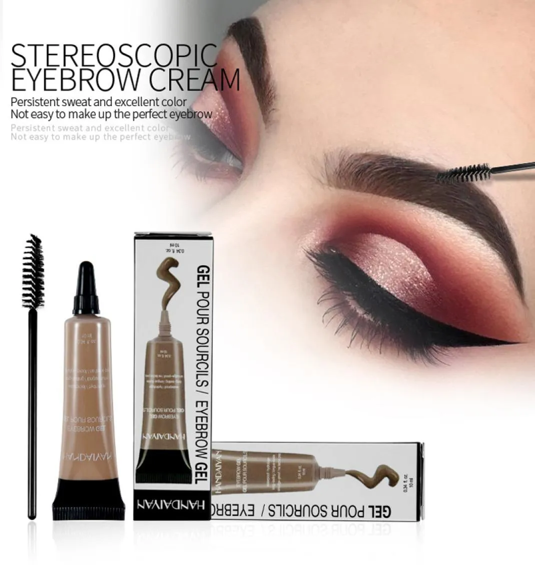 Drop nouveau gel à sourcils Handaiyan 6 couleurs en stock fard à paupières liquide d'ombrage imperméable de bonne qualité avec cadeau 9161161