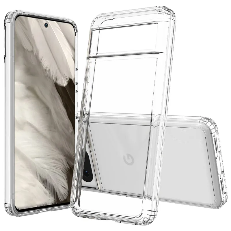 Kristalhelder TPU acryl telefoonhoesjes voor Google Pixel 8 Pro 7 7A 6 6A Transparant Hybrid Hard Krasbestendig Schokbestendig Cover Pixel8 5G