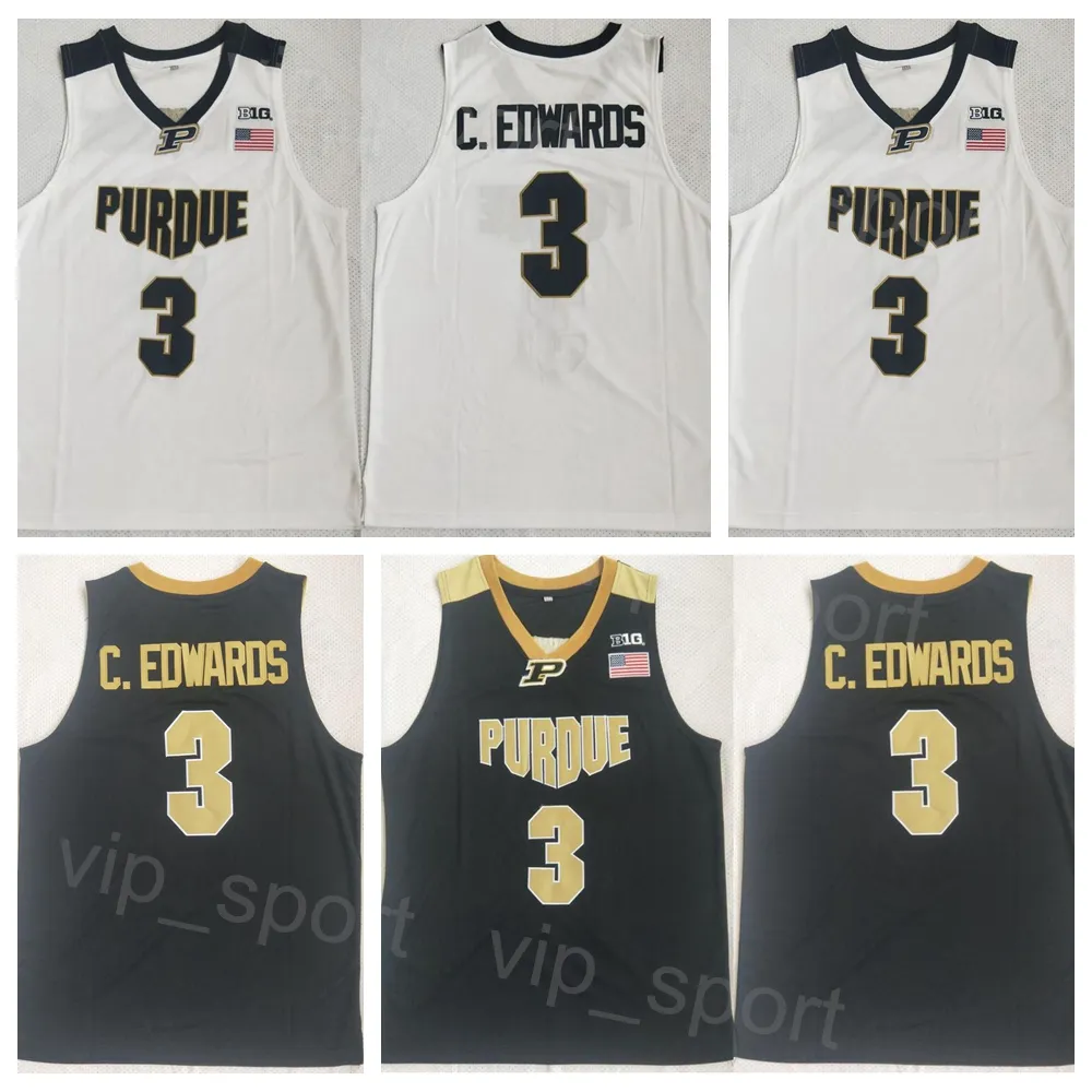 كرة السلة 3 Carsen Edwards College Jersey Purdue Boilermakers Team Team White Black Color Shirt لعشاق الرياضة Treasable Cotton University NCAA