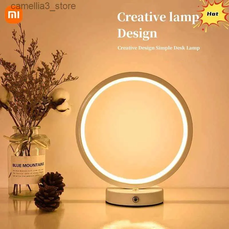 Skrivbordslampor Xiaomi Modern Creative LED USB Bedside Night Light 18cm 20cm 25 cm 30cm bordslampa vardagsrum sovrum hem dekoration skrivlampor q231104