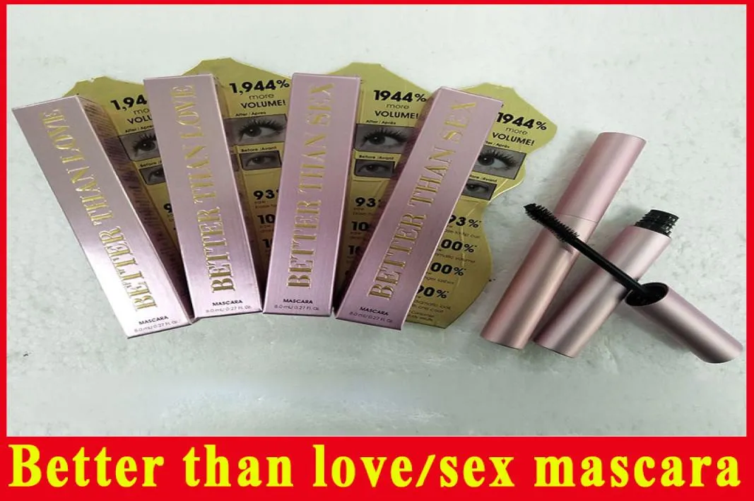 Nouvelle arrivée de haute qualité nouveau visage mieux que l'amour mieux que le sexe mascara maquillage cils mascara noir imperméable à l'eau cosmétiques pour les yeux 8895512