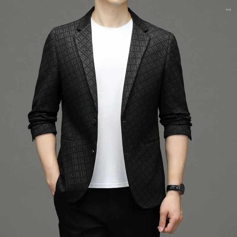 Herrenanzüge Hochwertiger Blazer Herren im britischen Stil Mode Business Casual High-End Einfacher und eleganter Groomsmen Gentleman Slim Suit