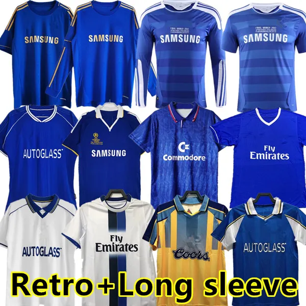 Maglie da calcio retrò CFC 1999 Lampard Torres Drogba 01 03 08 09 Maglie da calcio Camiseta WISE finali 2011 12 13 89 91 95 97 99 TERRY ROBBEN GULLIT Maglia da calcio manica lunga