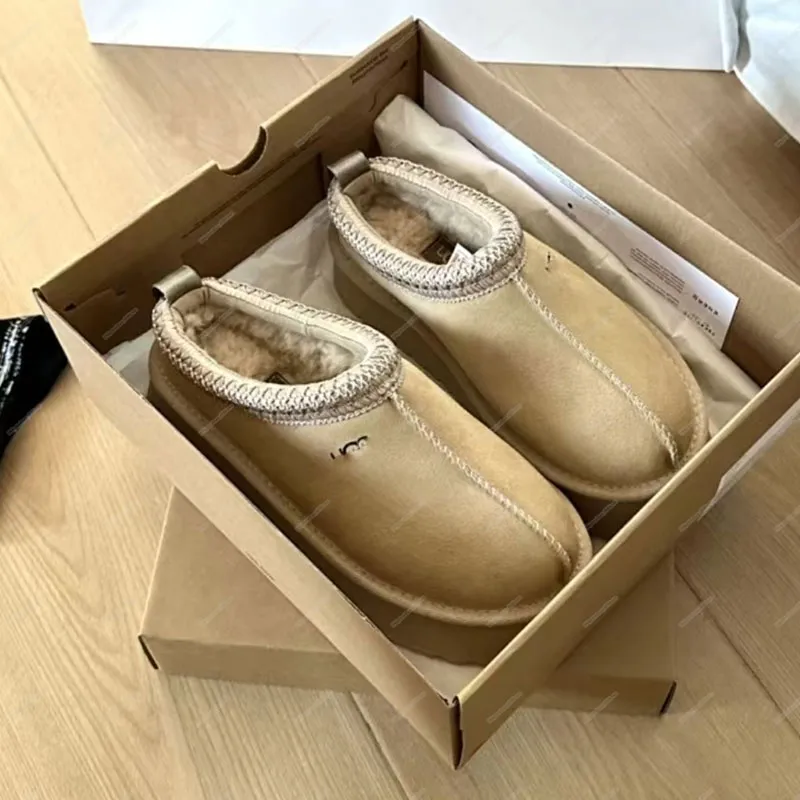 UG national vent bottes de neige femme tube court Baotou pantoufles fourrure une chaussures en coton à semelles épaisses paresseux un pied à l'extérieur chaussures_0526