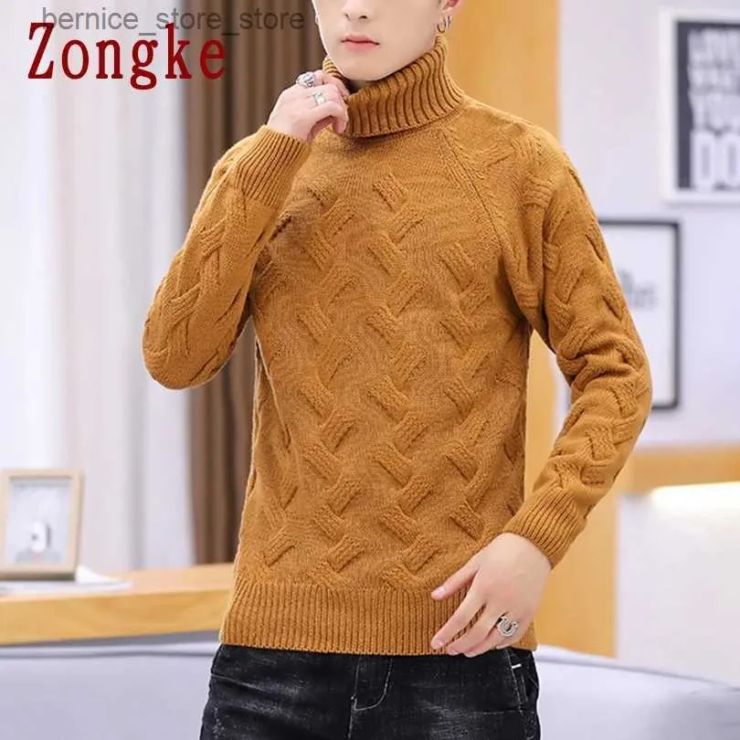 Mens Casual White Turtleneck Sweater for Winter: Solid Pullover Mens Casual White Turtleneck Sweater for Winter: Solid Pullover