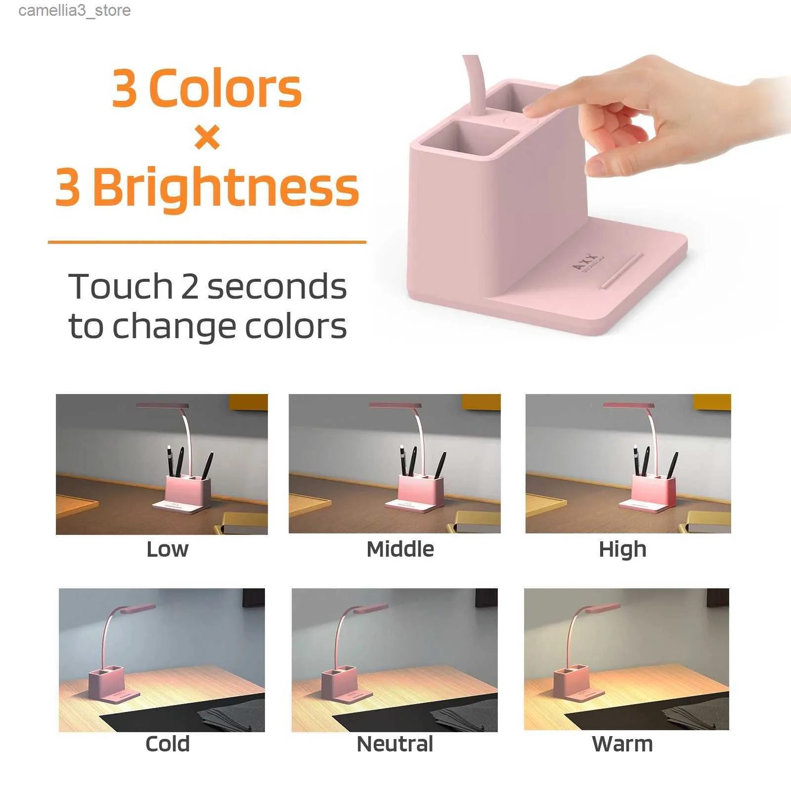 Cute Pink USB Rechargeable LED Desk Lamp for Teen Girls, Dimmable Office  Table Lamp for Study Room from Dhgate Desk Lamps - price 13.95, image size:1600x1600