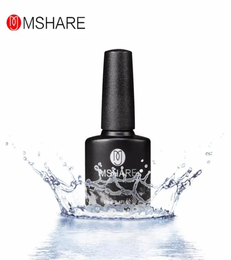 MSHARE 10ml Reinforcement Gel Polish Base Top Coat Rubber Nails UV Gel Varnish Lacquer Primer No Clean Wipe Layer Sticky M078128418
