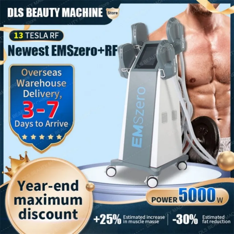 DLS-emslim beauty عناصر HI-EMT Slimming Machine EMS تحفيز العضلات تحفيز الدهون حرق الجسم معدات تجميل النحت