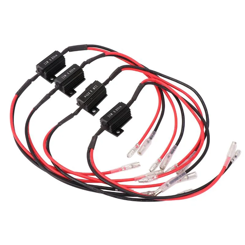 Lighting System Other 4pcs Motorcycle Resistance Power Resistor Load Decoding For LED Turn Signal Flash Flashing Repairing 25W 6.8RJOther