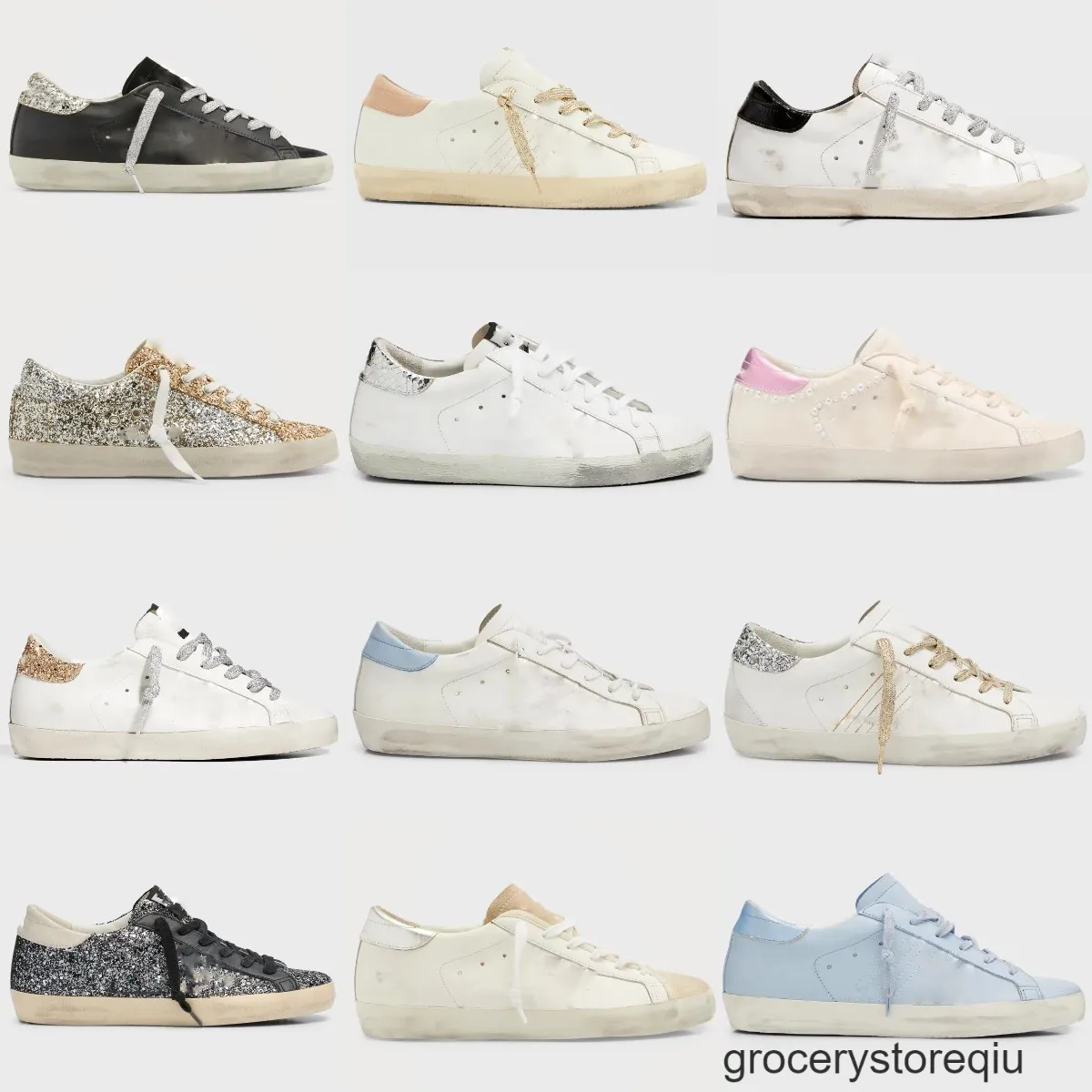 Designer Golden Super Star Women Sneakers Luxury Fashion Casual Shoes Italy Brand Classic White Do-Old Sequin Dirty Bestquality Shoe