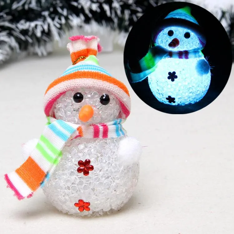 Christmas Decorations Creative Things Colorful Snowman Light Gathering Party Decorative Gifts Children's Toys Wholesale Manufacturers