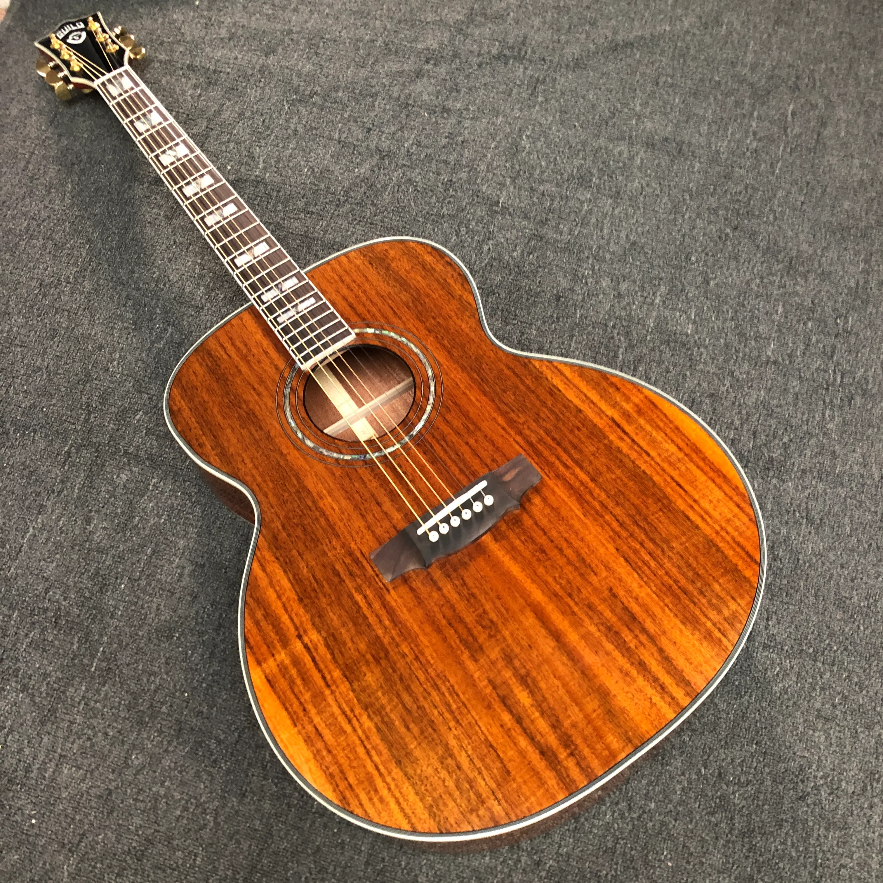 43 tum Koa Guild F50 Akustisk gitarr Jumbo Body 6 Strings Guild Folk Guitare Acoustique Rosewood Fretboard Guitarra