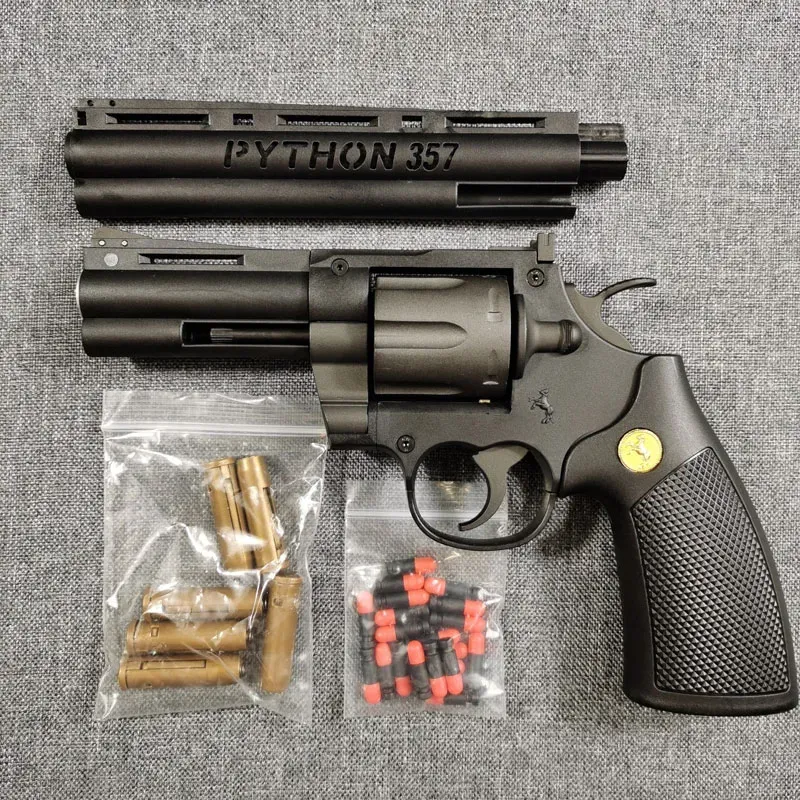 Colt Python Double Action Revolver Toy Soldier Gun Soft Bullet Pistol ...