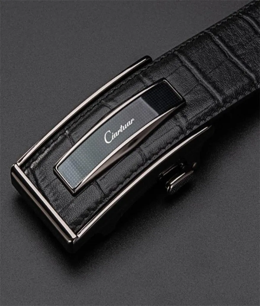 Ciartuar ceinture en cuir boucle automatique s pour hommes taille véritable hommes de luxe concepteur de haute qualité bracelet de mode 2204024667577