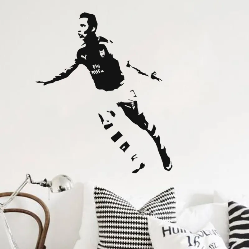 Art design cheap vinyl home decoration Alexis Sanchez wall sticker removable house decor football player wall decals for bedroom