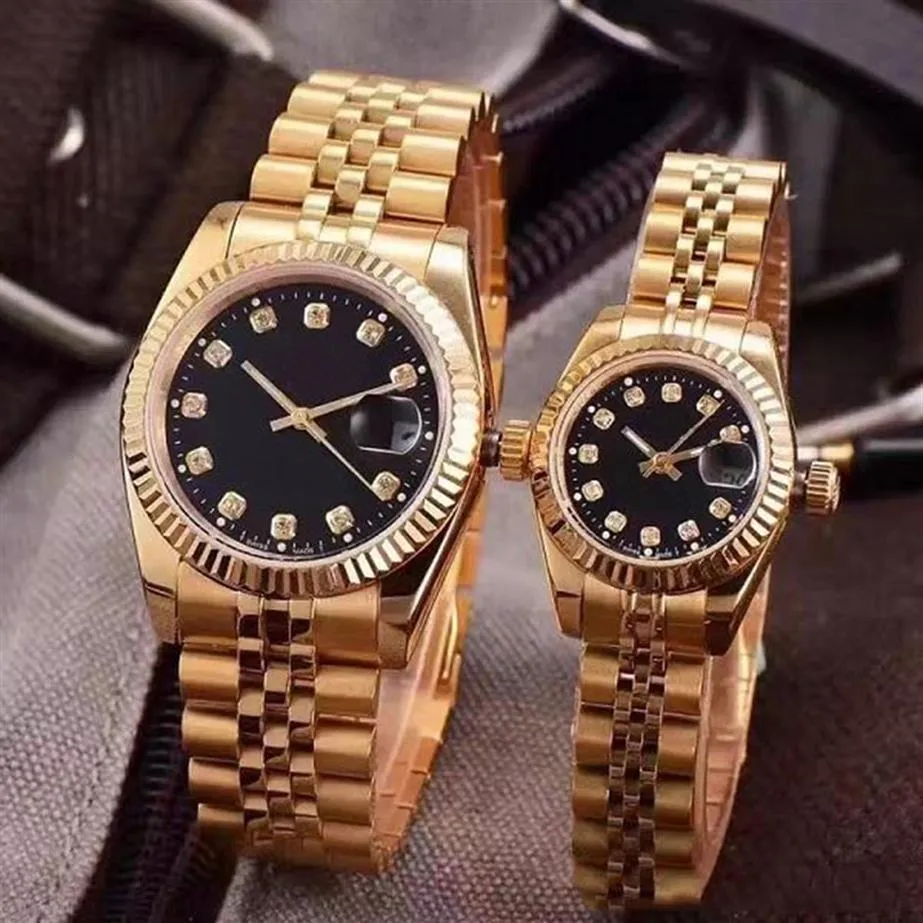 Novo relógio casais estilo clássico movimento automático mecânico 28mm 36mm moda masculina homens mulheres mulheres ouro datejust relógios pulsow2599