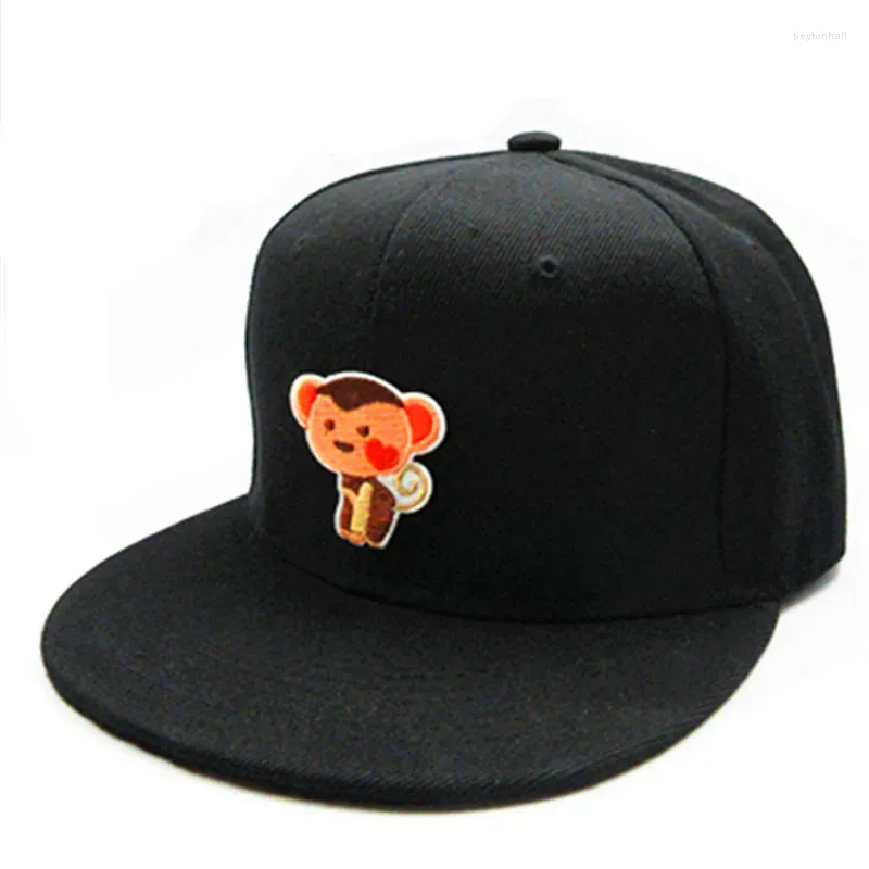 Bonés de bola LDSLYJR Macaco dos desenhos animados bordado algodão boné de beisebol hip-hop ajustável snapback chapéus para homens e mulheres 199