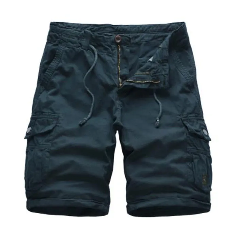 2022 Summer Mens Cargo Shorts Casual Cotton Solid Color Men Short Pants Brand Clothing Jogger Military Shorts Bermuda Masculina