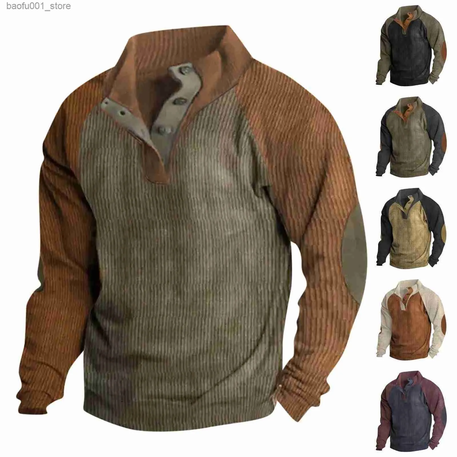 Versatile Collar Sweatshirt Mens For Spring And Autumn Fashionable