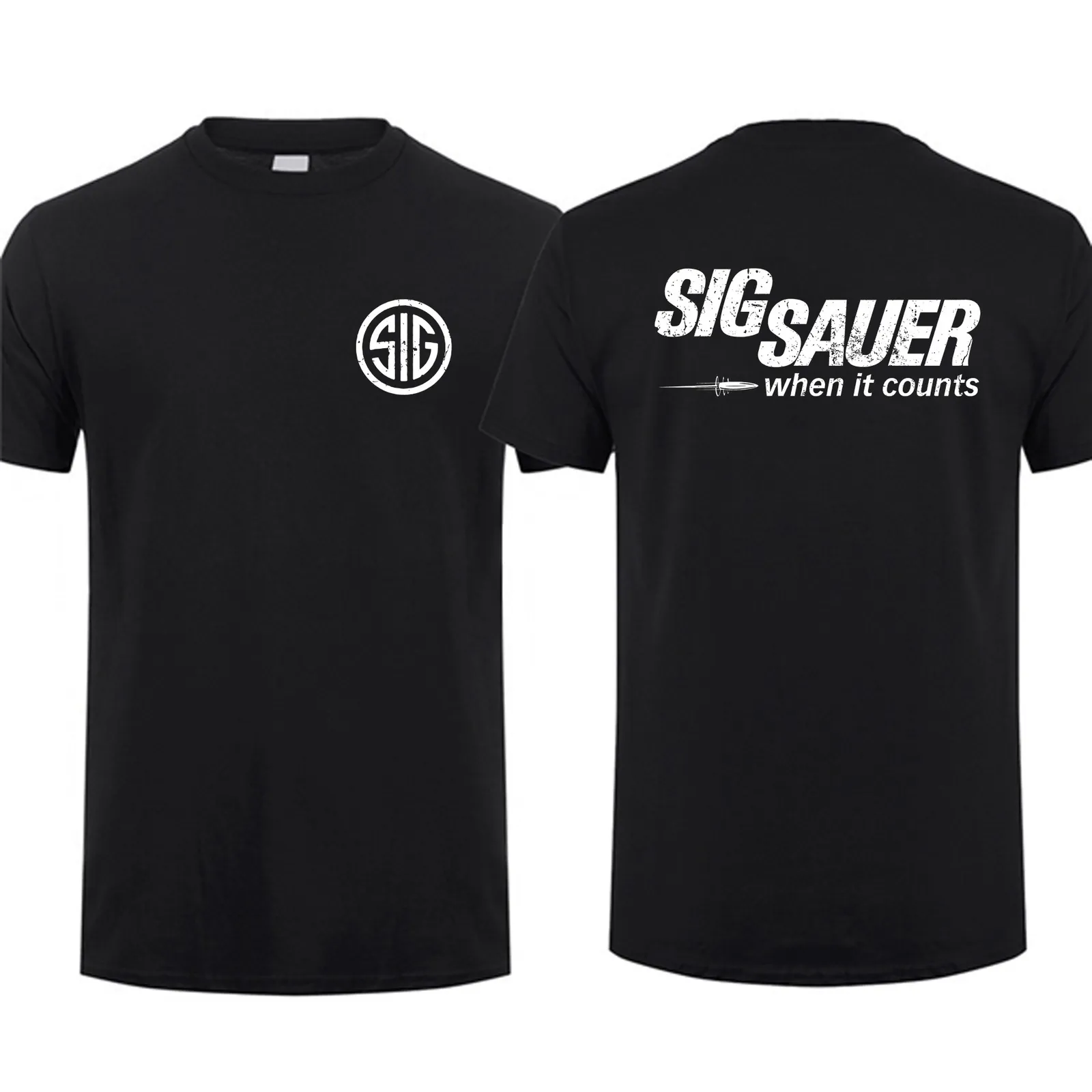 Heren T -shirts Verbazingwekkend T -shirt Mannelijk T -shirt Casual Oversized Essential Sig Sauer P320 Vuurwapenpistool Pistool T -shirt Men T -shirts Grafische streetwear S3XL 230403