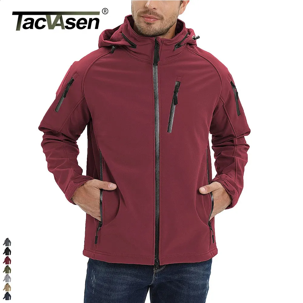 Mens Jackets TACVASEN Tactical Fleece Lined Waterproof Jackets