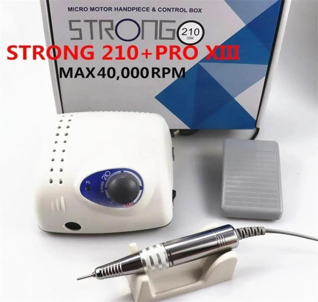 Strong 210 PRO XIII – perceuse à ongles 65W 35000, Machine de manucure, fraisage électrique, lime à polir, 2202244664681