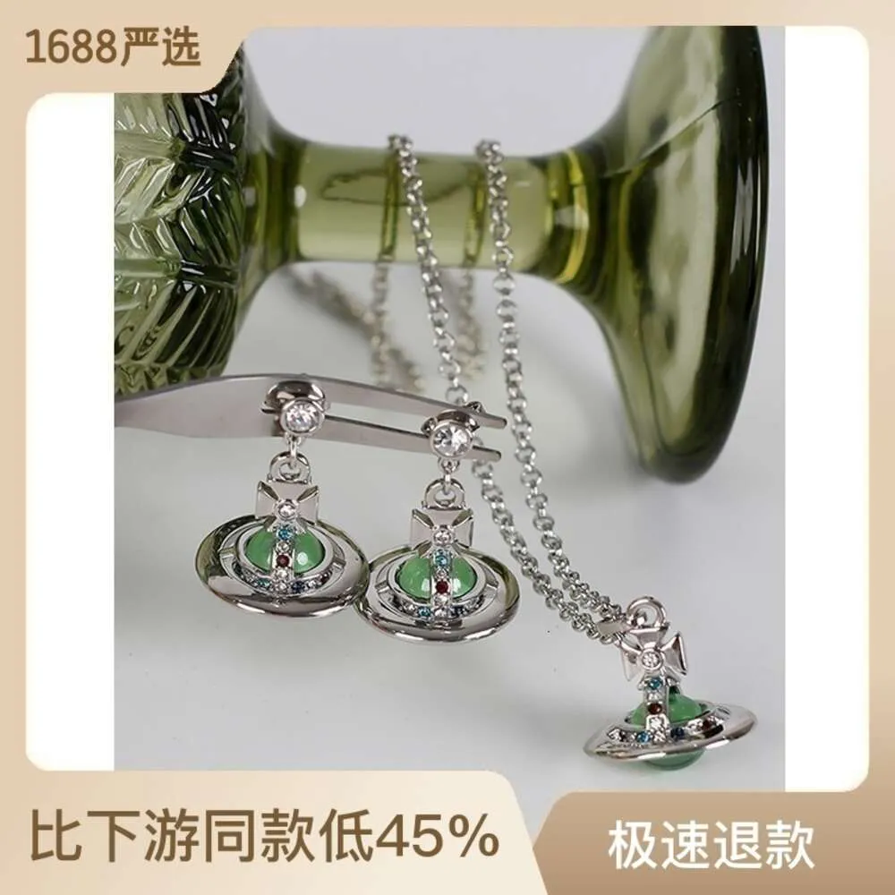 Desginer Viviene Westwoods Empress Dowager Vivian 3D Saturn Necklace Memal