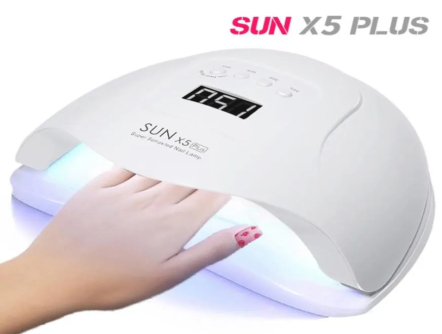 Sun X5 Plus 80w Автоматический датчик УФ-светодиодная лампа Солнечный свет Сушилка для ногтей Лак для ногтей ЖК-дисплей с настройкой таймера 10306099s Инструмент для отверждения J2180367