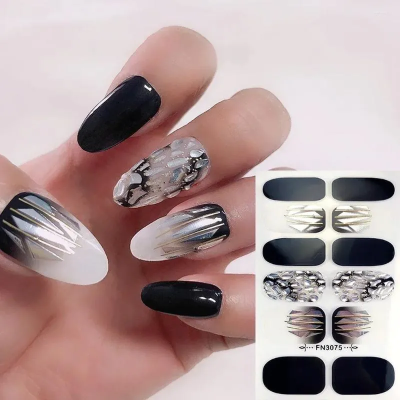 Nagelkonstsatser 5st klistermärke Full Cover Wraps Decorations Diy Manicure Slider Vinyls Nails Decals