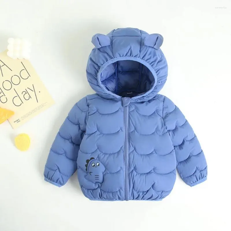 Down Coat 2023 Winter Baby Girl Boy Parkas Ytterkläder Kids Söt tecknad björntjockare jacka Spädbarn Varma rockar barn solida kläder