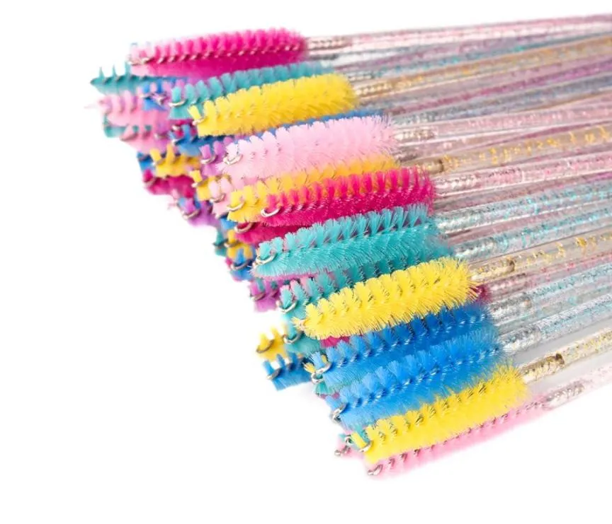 300pcs brillant jetable applicateur de cils baguette bigoudi brosse ensemble mascara sourcil spoolers peigne baguettes spoolies brosses outil de maquillage5739834