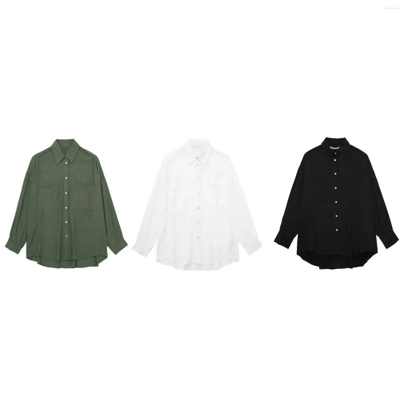 Women's Blouses 2023 Three-color Casual All-matching Temperament Slim Loose Long-sleeved Shirt