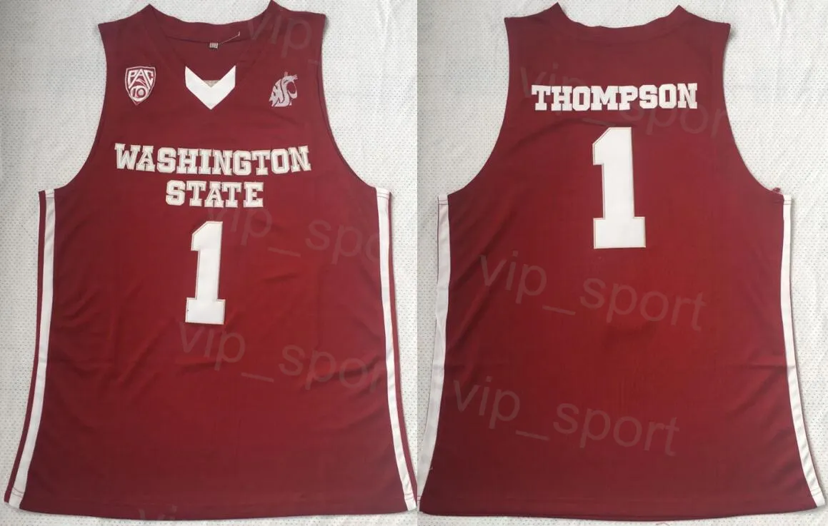 Save Big on Bulk Klay Thompson Washington State Jersey Basketball Team  Jersey Collegiate Style, Breathable Cotton, Red, Embroidered, Ideal For  Sport