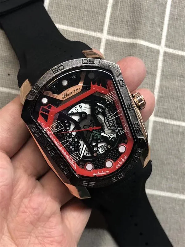 Neue 2023 hochwertige Uhr Phantom Warrior Modemarke Luxusuhr Freizeit Gummigürtel Herren Sportuhr